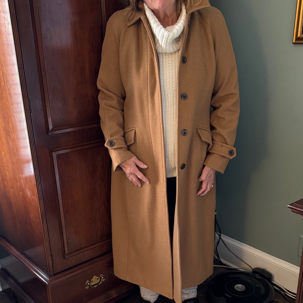 Lands' End Camel Wool Coat
